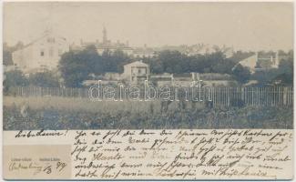 1899 Sopron, Lähne-Intézet. Keményhátú fotó képeslap / hard-backed photo