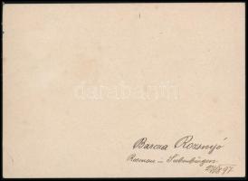 1897 Barcarozsnyó látképe, keményhátú fotó, 13x9 cm / Râsnov