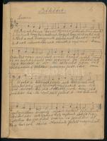 cca 1940-1951 Énekek a katonákért végzett szent miséken, Újhelyi István (1884 k.-1942) viszneki kánt...