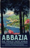 Abbazia die Perle der Adria. Ist. It. d'Arti Grafiche Bergamo / Opatija, the pearl of the Adriatic Sea. Advertisement, litho, artist signed