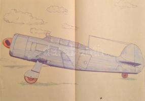 1953 "Ölyv" album (Honvédelmi Minisztérium), a Jak-11 ("Ölyv") kiképző vadászgép...