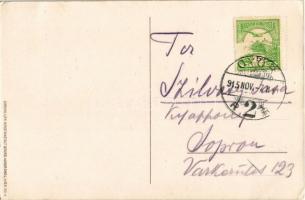 1915 Bevonulás Párizsba / Einmarsch in Paris / WWI German military anti-French art postcard. Cromo L...