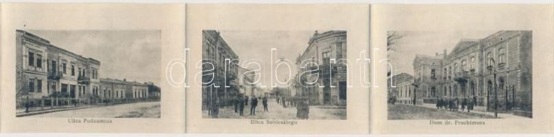 1917 Stryi, Stryj; Dworzec kolejowy / Bahnhof / railway station, in the future montage. leporellocar...