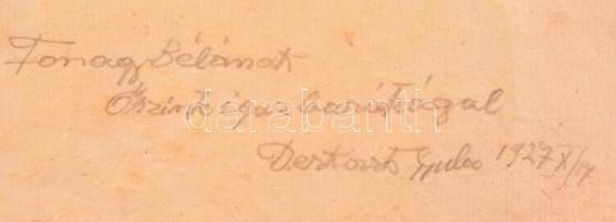 Derkovits Gyula (1894-1934): Halottsiratás 1924 I/20. Fametszet, hártyapapír, jelzett, kis gyűrődéss...