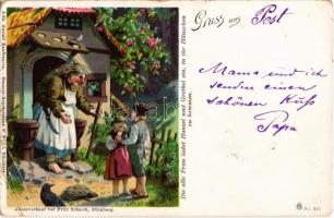 1898 Jancsi és Juliska / Hansel und Grethel. Lith. Anstalt Kaufbeuren F. Siml / Hansel and Gretel - ...