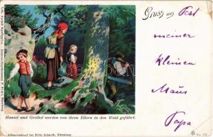 1898 Jancsi és Juliska / Hansel und Grethel. Lith. Anstalt Kaufbeuren F. Siml / Hansel and Gretel - ...