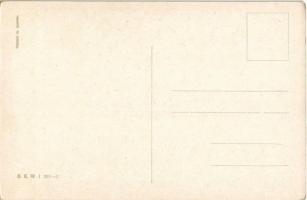 3 db régi B.K.W.I. bécsi művészlap E. Schütz szignóval / 3 pre-1945 B.K.W.I. Viennese art postcard s...