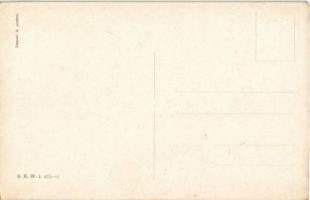 3 db régi B.K.W.I. bécsi művészlap E. Schütz szignóval / 3 pre-1945 B.K.W.I. Viennese art postcard s...