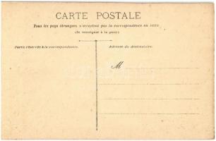 Lawn tennis. Tennis playing couple at the tennis court, art postcard (vágott / cut)