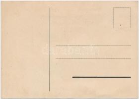 "Fogorvosnál" Sziluettes művészlap / At the dentist. Silhouette art postcard