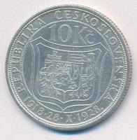 Csehszlovákia 1928. 10K Ag "Masaryk" T:1- 
Czechoslovakia 1928. 10 Korun Ag "Masaryk...