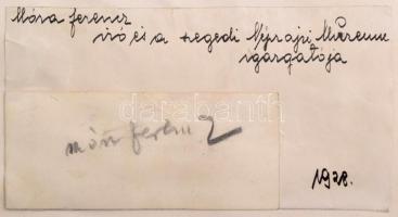 cca 1930 Autogramm album 8 db aláírással: gr. Apponyi Albert, Magyar Mannheimer Gusztáv festőművész,...