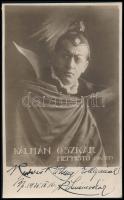 Kálmán Oszkár (1887.1971) operaénekes, az első Kékszakáll dedikált fotólapja.