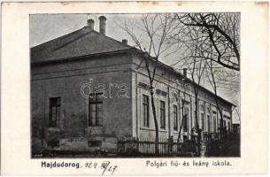 1929 Hajdúdorog, Polgári fiú és leány iskola