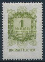 1946 Okirati illetékbélyeg 1 millió P (80.000)