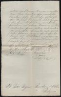 1887 Degen Titusz plébánosnak küldött latin nyelvű levél, Simor János (1813-1891) hercegprímás aláírásával