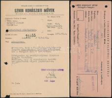 1961-1966 Lenin Kohászati Művek által kiállított 2 db okmány