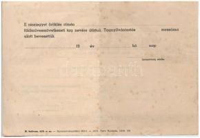 Bogyiszló 1958. "SZÖVOSZ" névre szóló, földművesszövetkezeti részjegye 50Ft-ról T:II-,III