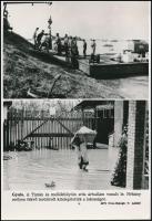 Árvízi eseményekkel, tornádóval kapcsolatos MTI sajtófotók, 2 db, 26×18 cm