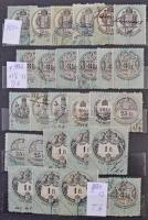 Kb. 780 db magyar okmánybélyeg sok régivel, különlegességekkel, 2 közepes berakóban