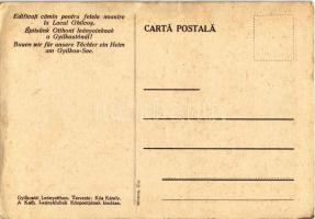 Gyilkostó, Lacul Roseu; Építsünk Otthont leányainknak! Tervezte: Kós Károly, kiadja A Kath. Leányklu...