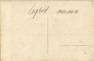 1922 Cegléd, vasútállomás, (MÁV) Magyar Királyi Államvasutak 459.052-es sorszámú IV/400 B7 tehervona...