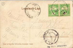 1911 Vöröstoronyi-szoros, Roter-Turm-Pass, Pasul Turnu Rosu; Fűrésztelepi vasútállomás híddal. Georg...