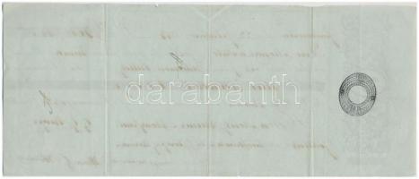 1853. Váltó 300G-ről, hátoldalán 10kr bélyegzővel T:III