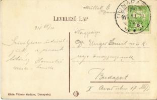 1915 Dunapataj, Kossuth Lajos utca, Nagy vendég-fogadó, étterem és szálloda, megkoszorúzott Kossuth ...