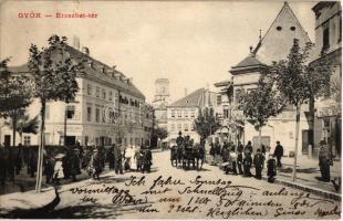 1904 Győr, Erzsébet tér, Fleischner zálog intézete, Birkmayer János üzlete (EK)