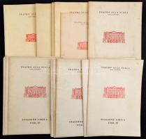 1948-1950 A milánói Teatro alla Scala operaház olasz nyelvű műsorfüzetei 18 db füzet.