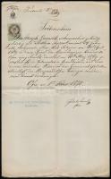 1870 Buda, Az Irgalmas Rend Betegápoldája fejléces levélpapírjára írt levél 50 kr okmánybélyeggel