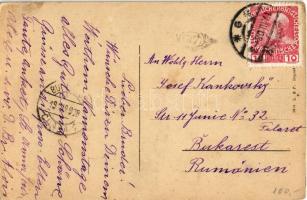 Franz Joseph with K.u.k. stamps. Art Nouveau, floral  (EK)