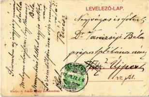 1912 Kecskemét, Dragoni főhadnagy villája a 1911. július 8-ai földrengés után. Kiadja G. Fekete Mihá...