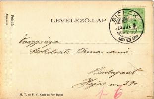 1913 Siófok, látkép halászhajókkal és gőzhajóval (EK)