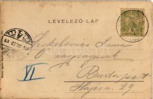 1904 Badacsony, Badacsonyi kikötő gőzhajóval. Kiadja Mérei Ignác 251