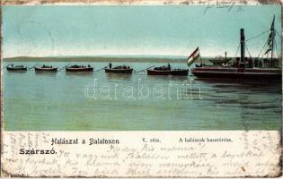 1907 Balatonszárszó, Halászat a Balatonon V. A halászok hazatérése (EK)