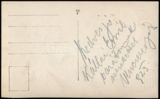 Venczell Béla (1882-1945) operaénekes (basszus)   dedikált fotólap / Autograph signed photo