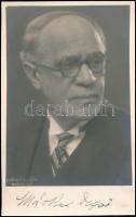 Márkus Dezső (1870-1948) karmester, színházigazgató aláírása Székely Aladár fotóján. / Autograph signed photo