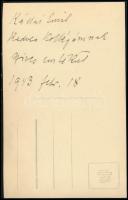 Márkus Dezső (1870-1948) karmester, színházigazgató aláírása Székely Aladár fotóján. / Autograph sig...