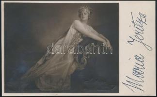 Maria Jeritza (1887-1982) operaénekesnő aláírása fotóján. / Autograph signed photo