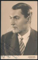 Berg Ottó (1895-1974): karmester, zeneszerző dedikált fotólapja. / Autograph signed photo