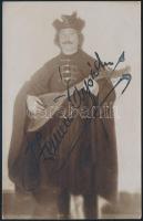 Szemere Árpád; Strosz (1878-1933) énekes aláírt fotólapja. / Autograph signed photo postcard