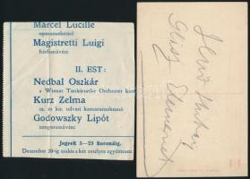 Operaénekesek, színészek dedikált ás aláírt fotóinak gyűjteménye, összesen 14 db hazai és külföldi /...