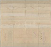 Makó 1909-1913. 10db-os kitöltött váltó tétel T:III