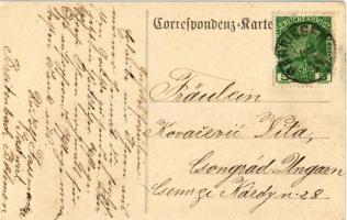 Potucky, Breitenbach in Böhmen; Gruss aus der Waldschänke / street view with hotel and restaurant