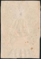 cca 1900 A Prágai Kis Jézus, díszes szentkép, szélein kis sérüléssel, 12,5×9 cm / Infant Jesus of Pr...