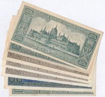 1945. 1.000.000P + 1946. 1.000.000MP (3x) + 1946. 100.000.000MP (2x) mind "Gyűjtők Emlék Kiállí...