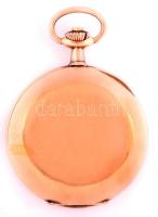 Glashütte 14 K, duplafedelű, arany zsebóra. Jelzett tokkal, javításra szoró szerkezettel. / 14 gold ...