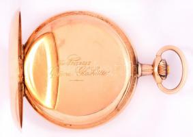 Glashütte 14 K, duplafedelű, arany zsebóra. Jelzett tokkal, javításra szoró szerkezettel. / 14 gold ...